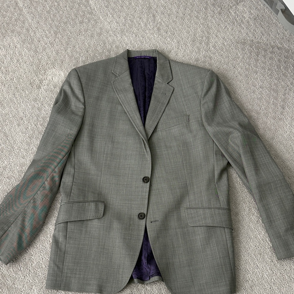 Ted Baker Charcoal Suit with Purple Lining